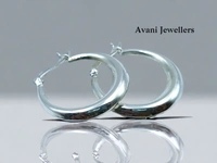 Avani Jewellers Silver Antique Plain Earrings - 3.96