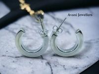 Avani Jewellers Silver Antique Plain Earrings - 4.2