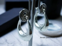 Avani Jewellers Silver Antique Plain Earrings - 4.57