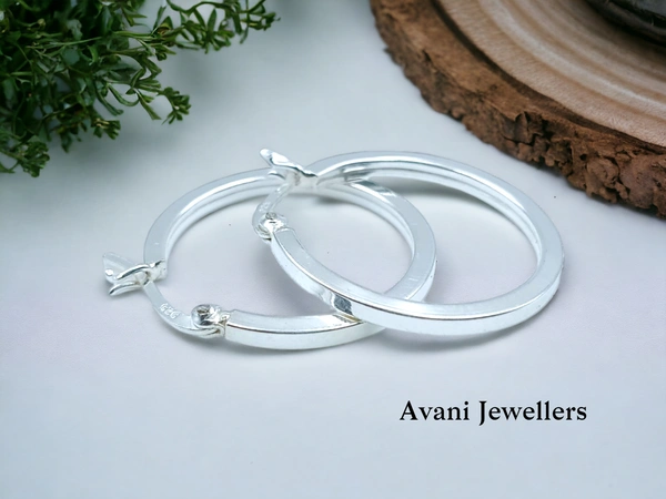 Avani Jewellers Silver Antique Plain Earrings - 3.81