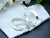 Avani Jewellers Silver Antique Plain Earrings - 5.91