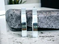 Avani Jewellers Silver Antique Plain Earrings - 5.91