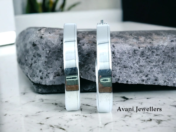 Avani Jewellers Silver Antique Plain Earrings - 5.91