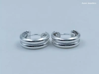 Avani Jewellers Silver Antique Plain Earrings - 1.72
