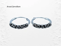 Avani Jewellers Silver Antique Plain Earrings - 1.95