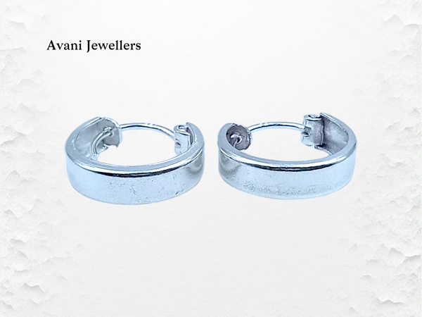 Avani Jewellers Silver Antique Plain Earrings - 1.53