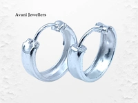 Avani Jewellers Silver Antique Plain Earrings - 1.53
