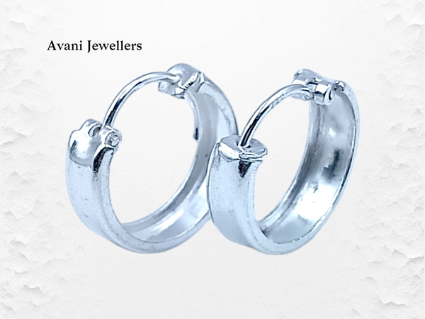 Avani Jewellers Silver Antique Plain Earrings - 1.53