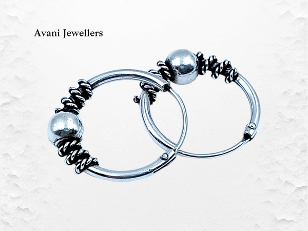 Avani Jewellers Silver Antique Plain Earrings - 2.06