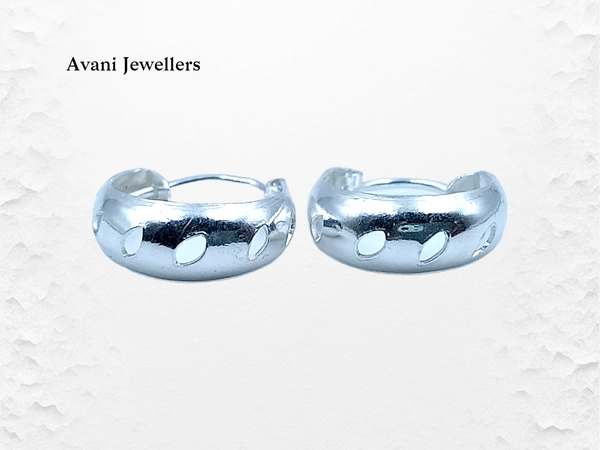 Avani Jewellers Silver Antique Plain Earrings - 1.52