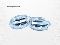 Avani Jewellers Silver Antique Plain Earrings - 1.52