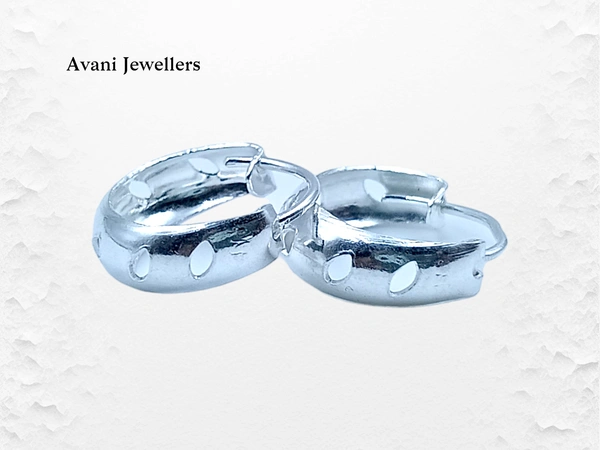 Avani Jewellers Silver Antique Plain Earrings - 1.52