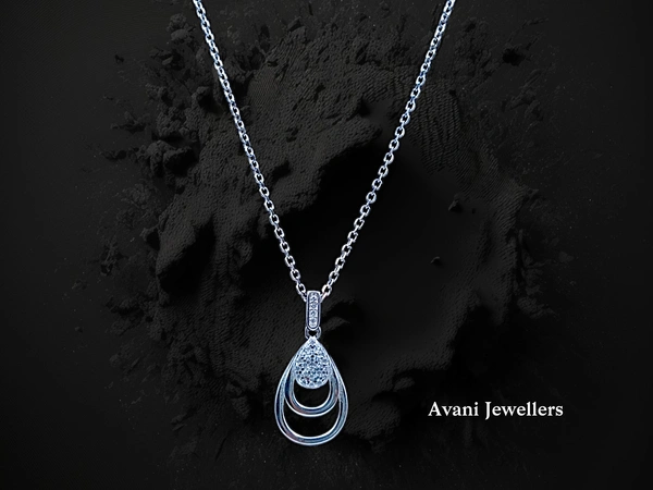 Avani Jewellers Silver Fancy Chain Pendant - 4.12, 18 INCH