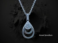 Avani Jewellers Silver Fancy Chain Pendant - 4.12, 18 INCH