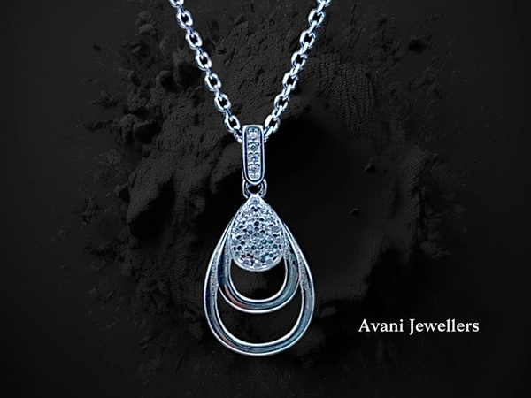 Avani Jewellers Silver Fancy Chain Pendant - 4.12, 18 INCH