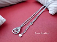 Avani Jewellers Silver Fancy Chain Pendant - 4.12, 18 INCH