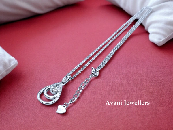 Avani Jewellers Silver Fancy Chain Pendant - 4.12, 18 INCH