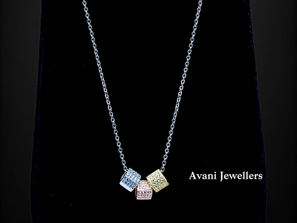 Avani Jewellers Silver Fancy Chain Pendant - 6.07, 18 INCH