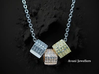 Avani Jewellers Silver Fancy Chain Pendant - 6.07, 18 INCH