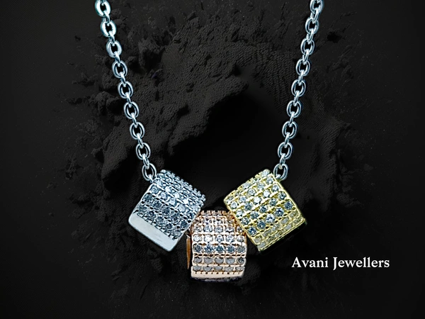 Avani Jewellers Silver Fancy Chain Pendant - 6.07, 18 INCH