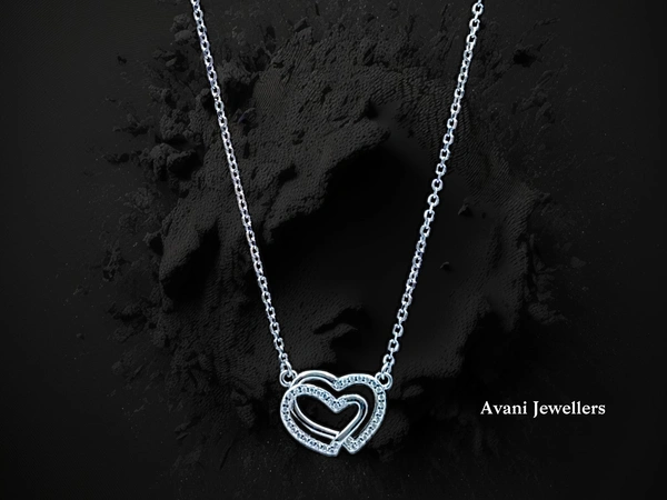 Avani Jewellers Silver Fancy Chain Pendant - 4, 18 INCH