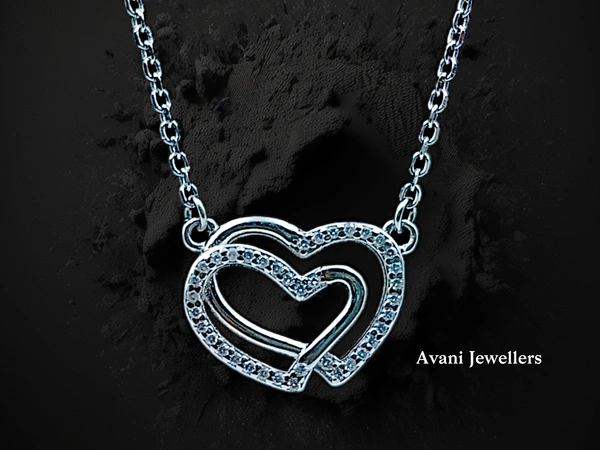 Avani Jewellers Silver Fancy Chain Pendant - 4, 18 INCH