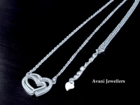 Avani Jewellers Silver Fancy Chain Pendant - 4, 18 INCH