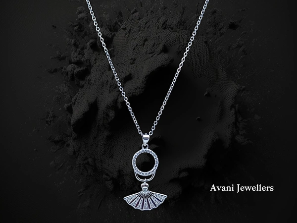 Avani Jewellers Silver Fancy Chain Pendant - 4.9, 18 INCH