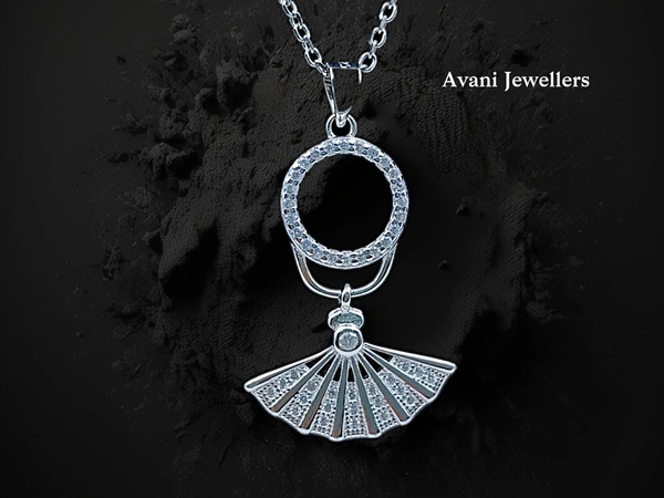 Avani Jewellers Silver Fancy Chain Pendant - 4.9, 18 INCH