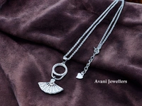 Avani Jewellers Silver Fancy Chain Pendant - 4.9, 18 INCH