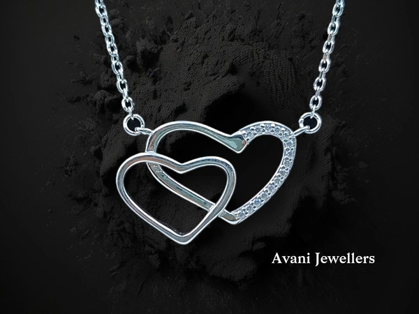 Avani Jewellers Silver Fancy Chain Pendant - 4.48, 18 INCH