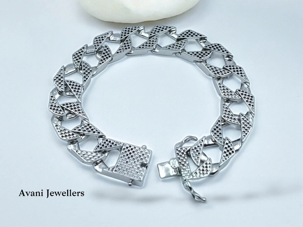 Avani Jewellers Silver Gents Bracelet - 43.2, 8.5 Inch