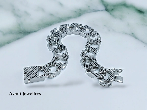 Avani Jewellers Silver Gents Bracelet - 43.2, 8.5 Inch