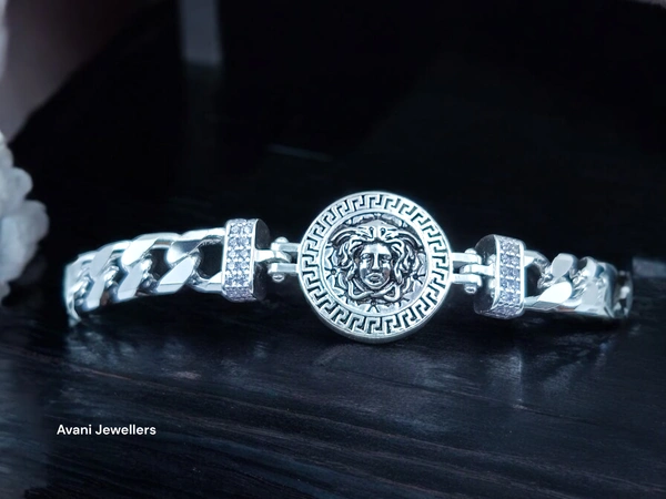 Avani Jewellers Silver Gents Bracelet - 33.08, 8.5 Inch