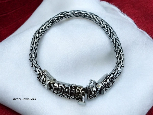 Avani Jewellers Silver Gents Bracelet - 41.93, 8 Inch