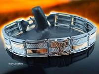 Avani Jewellers Silver Gents Bracelet - 31.11, 8.2 Inch