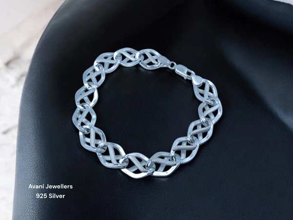 Avani Jewellers Silver Gents Bracelet - 12.72, 8.5 Inch