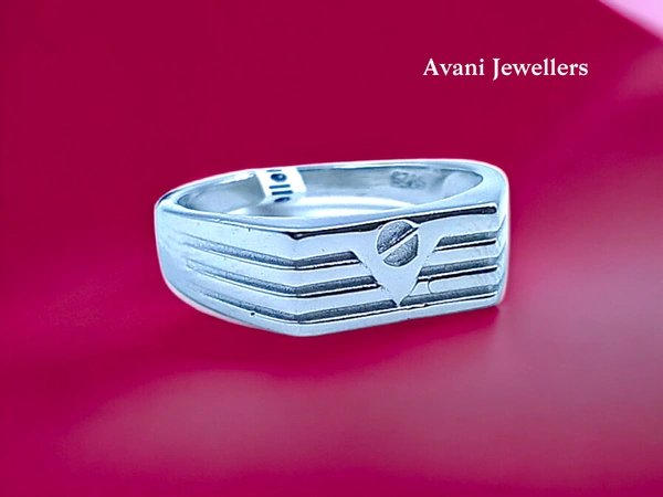 Avani Jewellers Silver Gents Plain Ring - 3.82, 21