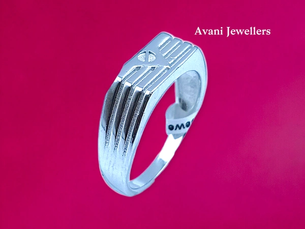 Avani Jewellers Silver Gents Plain Ring - 3.82, 21