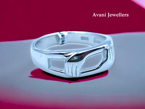 Avani Jewellers Silver Gents Plain Ring - 4.07, 25