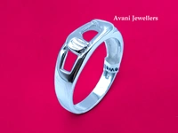 Avani Jewellers Silver Gents Plain Ring - 4.07, 25