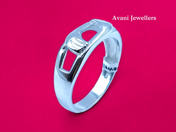 Avani Jewellers Silver Gents Plain Ring - 4.07, 25