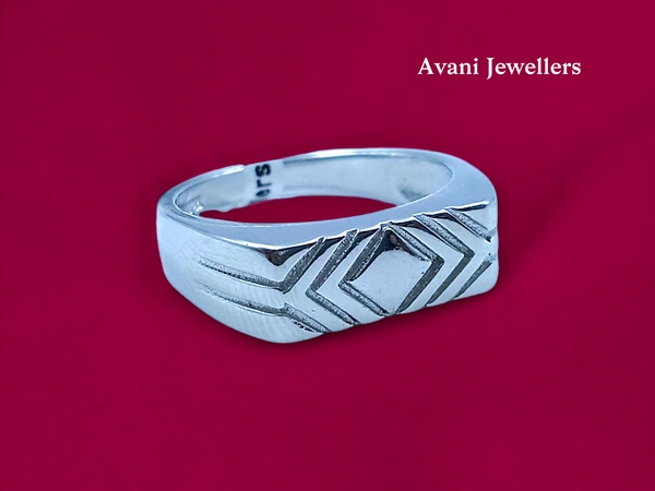 Avani Jewellers Silver Gents Plain Ring - 2.4, 18
