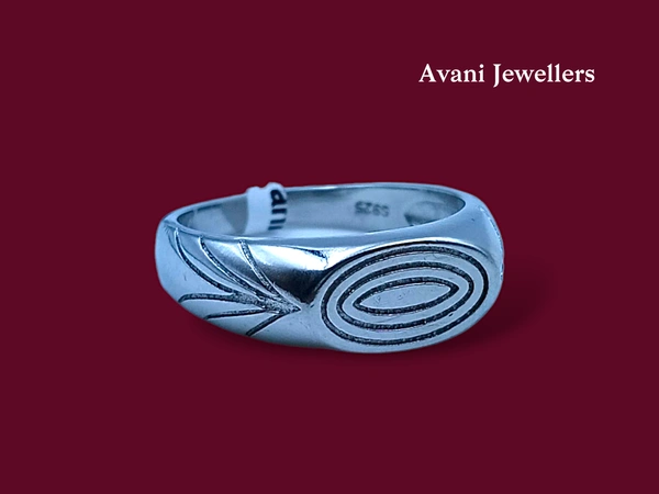 Avani Jewellers Silver Gents Plain Ring - 4.1