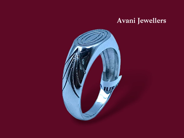 Avani Jewellers Silver Gents Plain Ring - 4.1