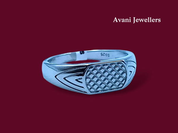 Avani Jewellers Silver Gents Plain Ring - 4.22, 22