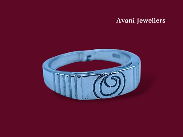 Avani Jewellers Silver Gents Plain Ring - 4.43, 24