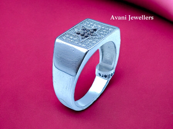 Avani Jewellers Silver Gents Fancy Rings - 5.94, 26