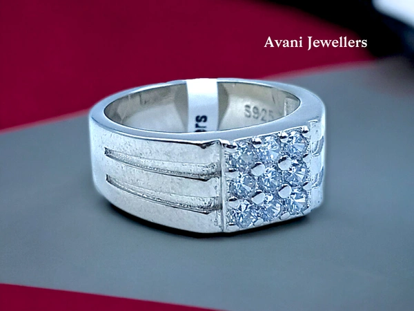 Avani Jewellers Silver Gents Fancy Rings - 6.1, 17