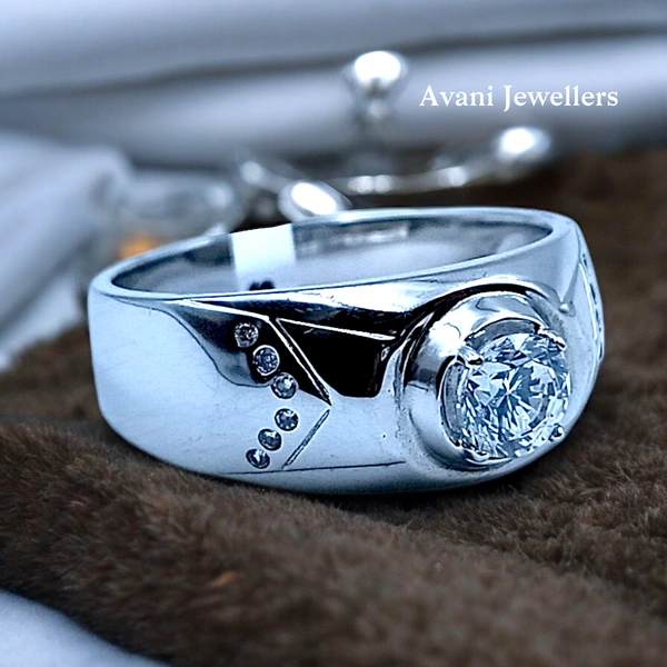 Avani Jewellers Silver Gents Fancy Rings - 6.1, 25